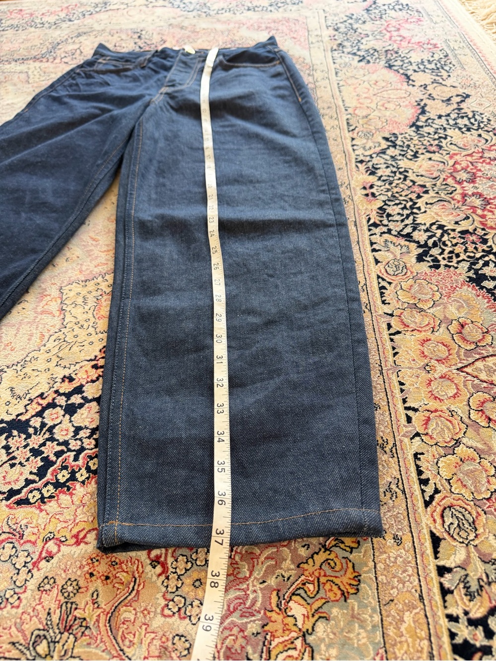 FRAME Le Italien Barrel Jeans Rinse Dark Wash Cotton Denim Size 26 - Picture 10 of 12